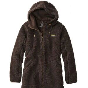 Women's Mountain Pile Fleece Coat in Black Coffee 2x Plus